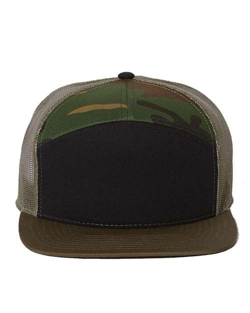 Seven Panel Black/Camo/Loden